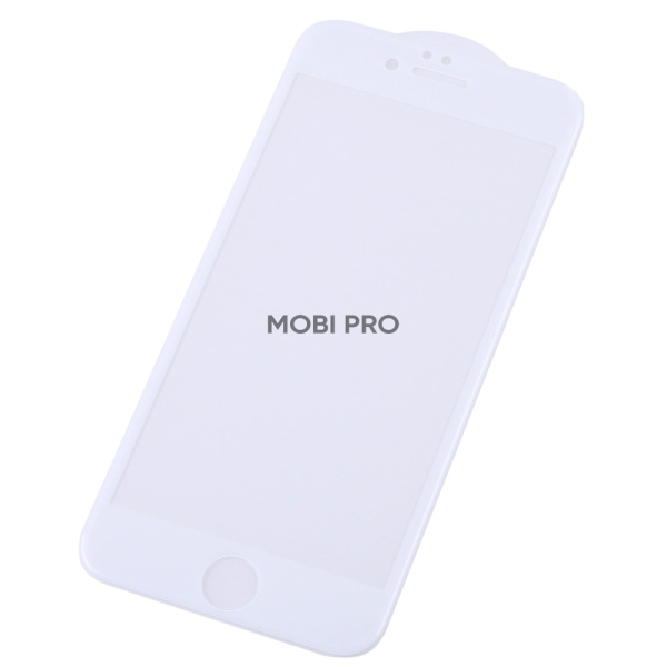 Защитное стекло "Премиум" для iPhone 6/6S Белый (Закалённое+, полное покрытие)