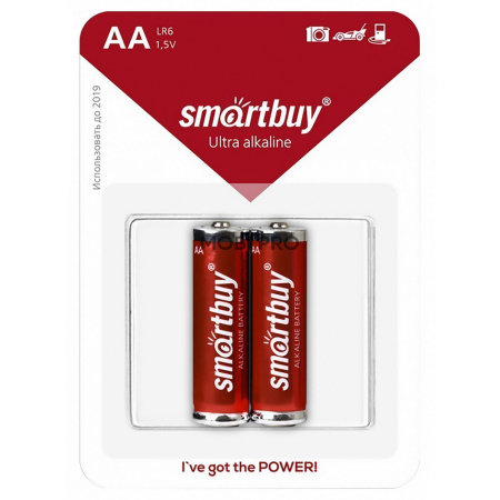 Батарейка AA Smart Buy LR6 (2-BL) (24/240)