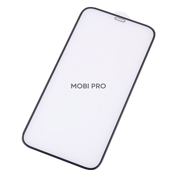 Защитное стекло "Оптима" для iPhone 12 Pro Max Черный (Закалённое, полное покрытие)