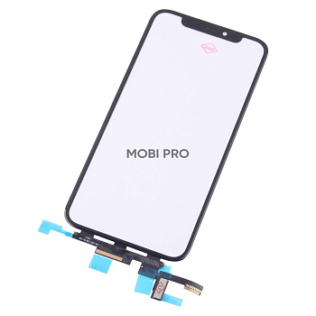 Стекло для переклейки iPhone X в сборе с тачскрином и OCA пленкой Черный - OR (Mitsubishi)