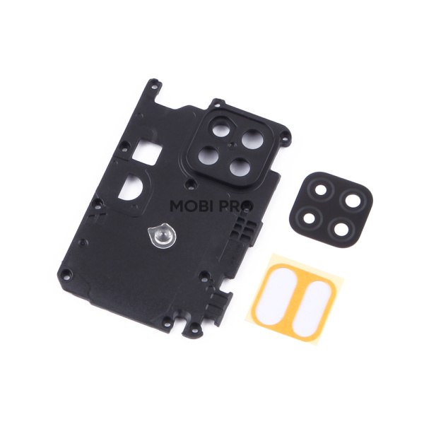 Стекло камеры для Xiaomi Redmi 9C (M2006C3MNG) в сборе с рамкой Черный