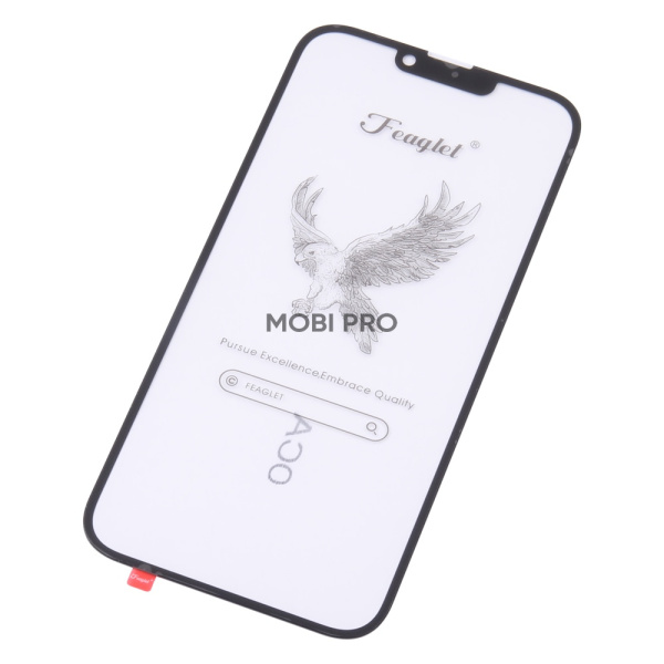 Стекло для переклейки iPhone 14 Plus в сборе с OCA пленкой Черный - OR (Feaglet)