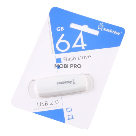 USB-флеш (USB 2.0) 64GB Smartbuy Scout Белый