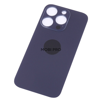 Задняя крышка для iPhone 14 Pro (A2891) Темно-фиолетовый (стекло, широкий вырез под камеру, логотип)