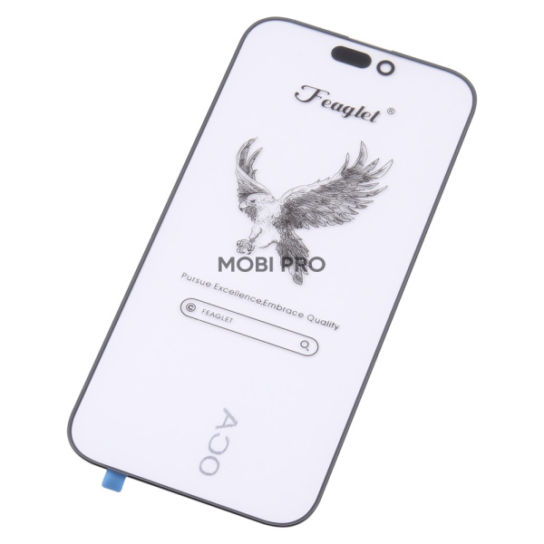 Стекло для переклейки iPhone 16 Pro Max в сборе с OCA пленкой Черный - OR (Feaglet)
