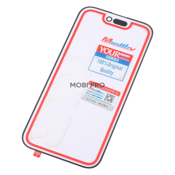 Стекло для переклейки MUSTTBY iPhone Air в сборе с OCA 100% Черный