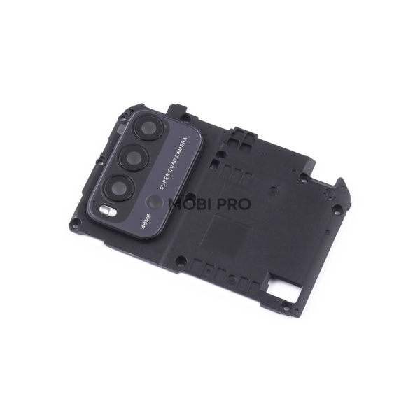 Стекло камеры для Xiaomi Redmi 9T (M2010J19SY) (комплект 3 шт.) в сборе с рамкой Черный