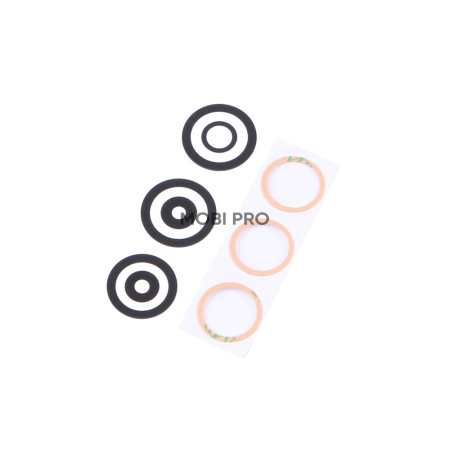 Стекло камеры для Infinix Hot 40/40 Pro (X6836/X6837) (комплект 3 шт.) Черный