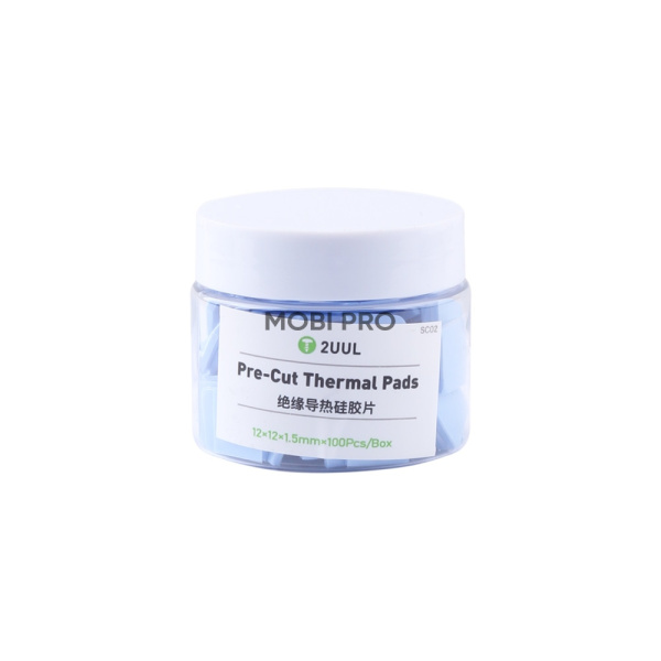 Термопрокладка для микросхем 2UUL (1.5 Вт/м.К, 12*12*1.5 мм, 100 шт.)