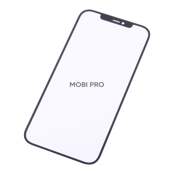 Стекло для переклейки iPhone 12 Pro Max в сборе с OCA пленкой Черный - OR (Mitsubishi)