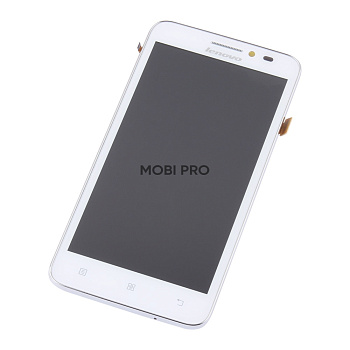 Дисплей для Lenovo A606 модуль с рамкой Белый - Оптима