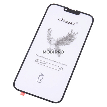 Стекло для переклейки iPhone 13 Pro Max в сборе с OCA пленкой Черный - OR (Feaglet)