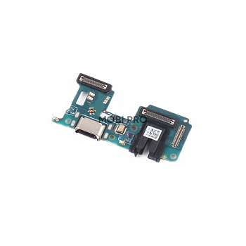 Шлейф для Realme 11 4G (RMX3636) плата системный разъем/разъем гарнитуры/микрофон - Премиум