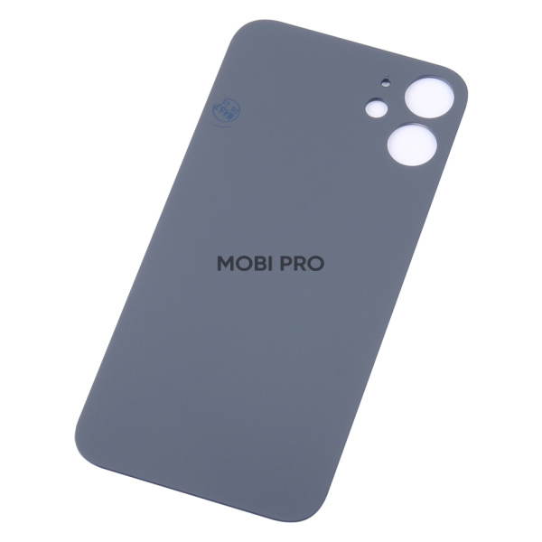 Задняя крышка для iPhone 12 mini (A2399) Синий (стекло, монолит, широкий вырез под камеру, логотип) - Премиум