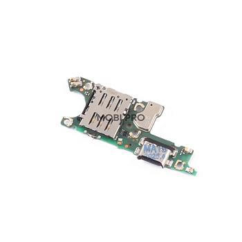 Шлейф для Huawei Honor X9a 5G (RMO-NX1) плата на системный разъем/разъем SIM/микрофон - Премиум