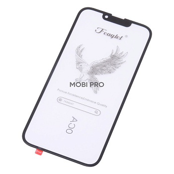 Стекло для переклейки iPhone 13/13 Pro в сборе с OCA пленкой Черный - OR (Feaglet)
