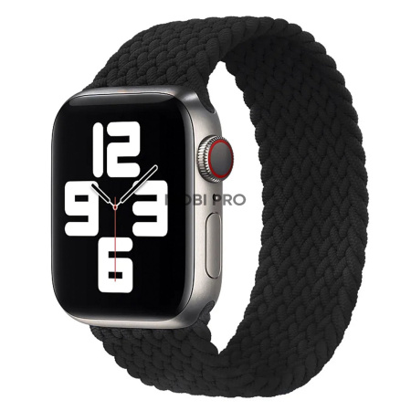 Ремешок - ApW14 для "Apple Watch 38/40/41 mm" тканевый монобраслет M (black)  (130652)