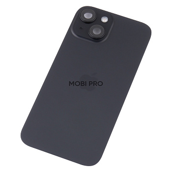 Задняя крышка для iPhone 15 в сборе с разбора Черный - OR