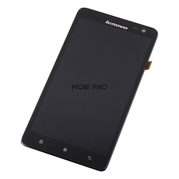 Дисплей для Lenovo S856 модуль с рамкой Черный - Оптима