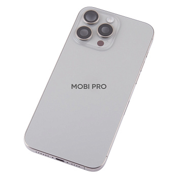 Корпус для iPhone 15 Pro Max в сборе с задней крышкой и шлейфами Natural Titan Снятый - OR