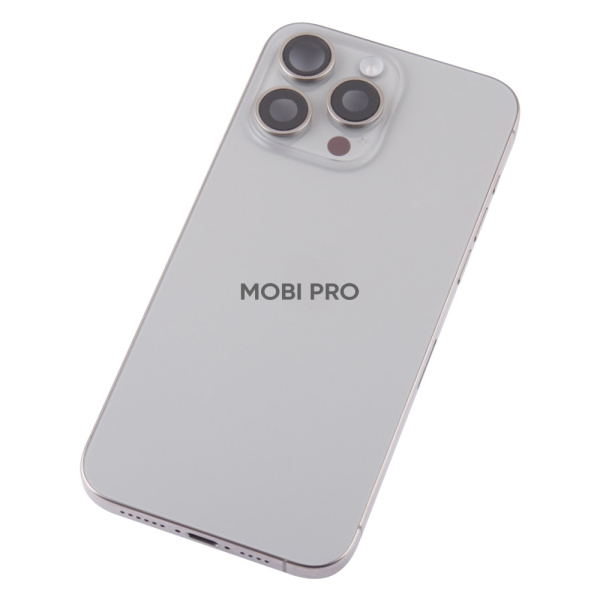 Корпус для iPhone 15 Pro Max в сборе с задней крышкой и шлейфами Natural Titan Снятый - OR