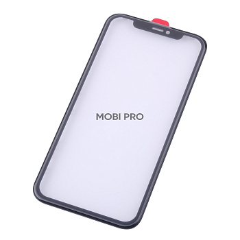 Стекло для переклейки iPhone 11 в сборе с рамкой и OCA пленкой Черный - OR (Mitsubishi)