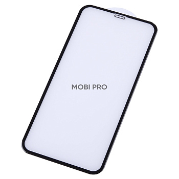 Защитное стекло "Премиум" для iPhone Xr/11 Черный (Закалённое+, полное покрытие)