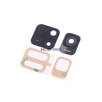 Стекло камеры для Xiaomi Poco M4 Pro 5G (21091116AG) (комплект 2 шт.) Черный