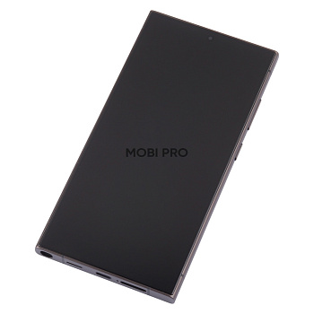 Дисплей для Samsung Galaxy S24 Ultra (S928B) модуль с рамкой Черный - (Soft OLED, 120 Гц) (Full Size)