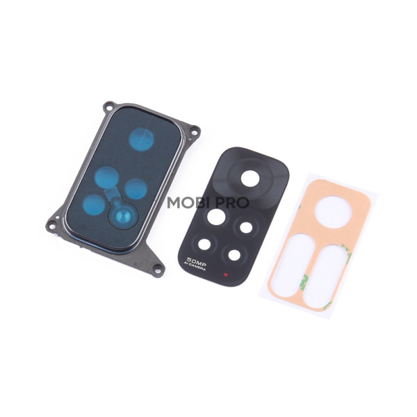 Стекло камеры для Xiaomi Redmi Note 11 (2201117TY) в сборе с рамкой Черный