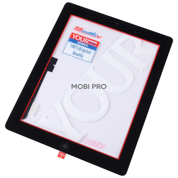 Стекло для переклейки MUSTTBY iPad 3/iPad 4 9.7 в сборе с тачскрином 100% Черный