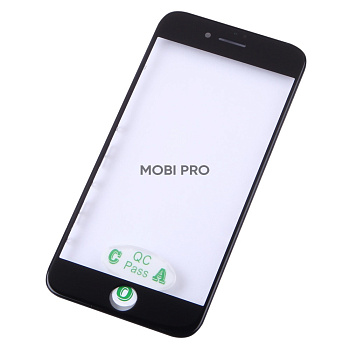 Стекло для переклейки iPhone 7 в сборе с рамкой и OCA пленкой Черный - OR (Mitsubishi)
