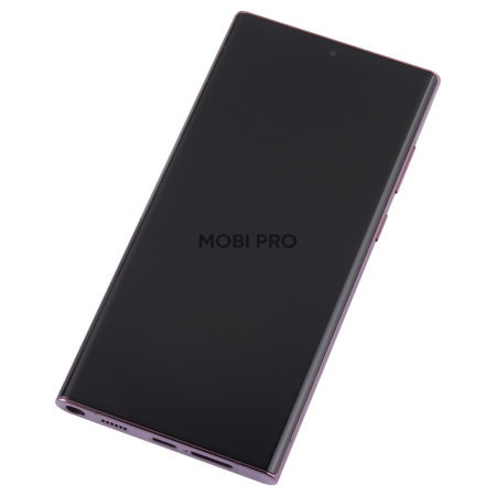 Дисплей для Samsung Galaxy S22 Ultra (S908B/S9080) модуль с рамкой Бордовый - OR (SP)