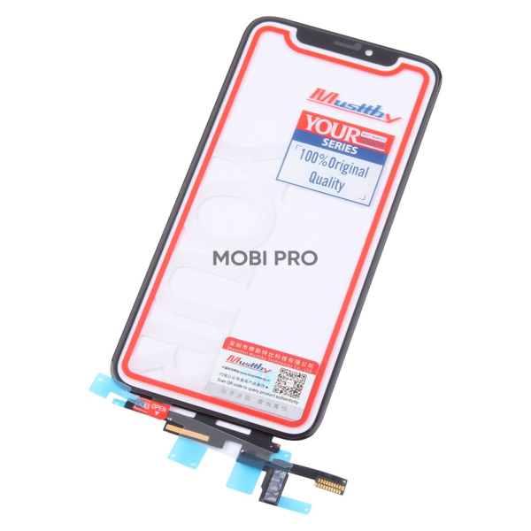 Стекло для переклейки MUSTTBY iPhone X в сборе с тачскрином и OCA 100% Черный