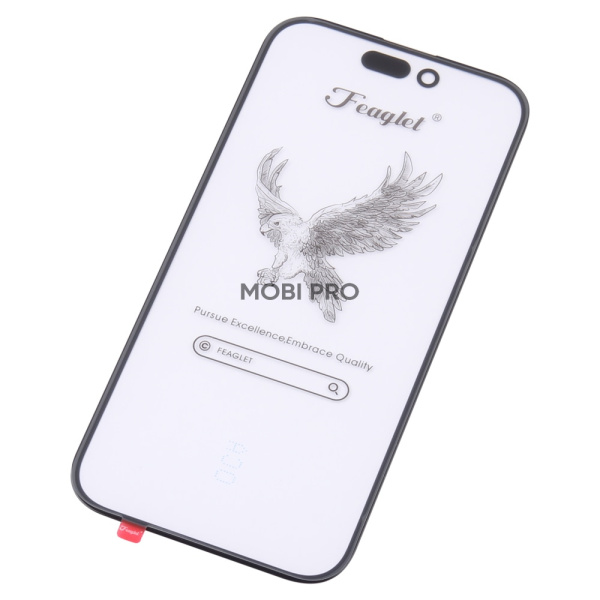 Стекло для переклейки iPhone 16 в сборе с OCA пленкой Черный - OR (Feaglet)