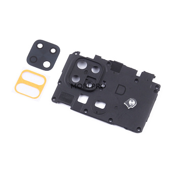 Стекло камеры для Xiaomi Redmi 10C (220333QNY) в сборе с рамкой Черный