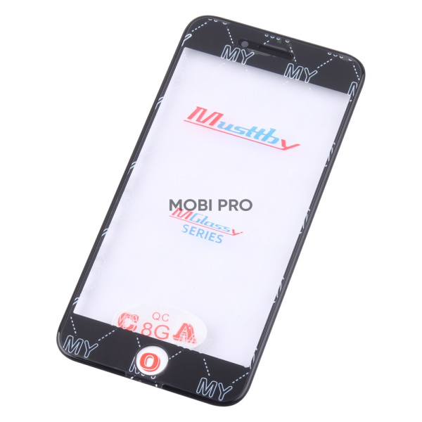 Стекло для переклейки MUSTTBY iPhone 8 в сборе с рамкой и OCA Черный