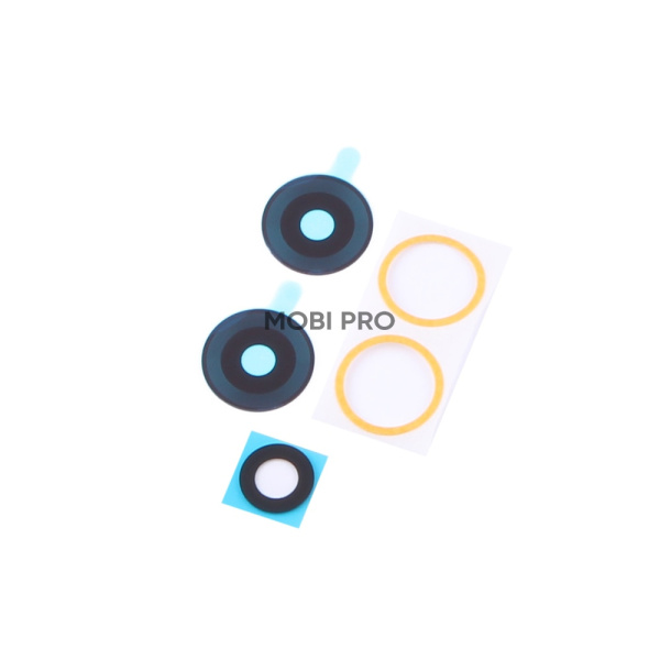 Стекло камеры для Xiaomi Redmi 12 4G (23053RN02Y) (комплект 3 шт.) Черный