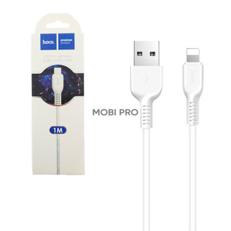 Кабель USB - Lightning (для iPhone) Hoco X20 (2.4А) Белый