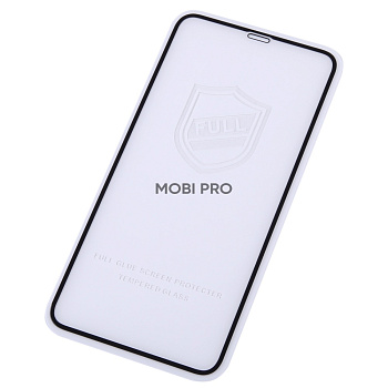 Защитное стекло "Тонкое" для iPhone Xs Max/11 Pro Max Черный (Полное покрытие 0,25 мм)