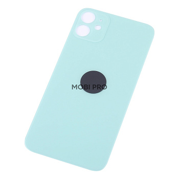 Задняя крышка для iPhone 11 (A2221) Зеленый (стекло, широкий вырез под камеру, логотип)