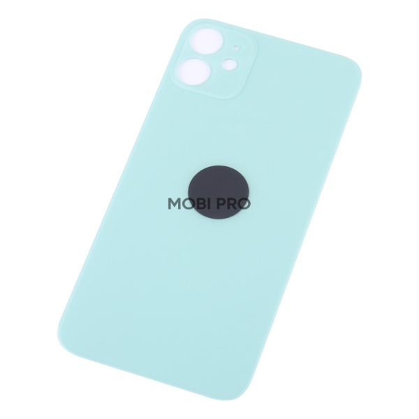 Задняя крышка для iPhone 11 (A2221) Зеленый (стекло, широкий вырез под камеру, логотип)