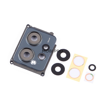 Стекло камеры для Xiaomi Redmi Note 12 4G (23021RAA2Y) в сборе с рамкой Черный