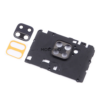 Стекло камеры для Xiaomi Redmi Note 9 (M2003J15SC/M2003J15SG) в сборе с рамкой Черный