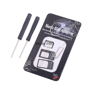 Набор инструментов для iPhone (звездочка 0,8*25 мм, Y 0,6 мм, присоска, SIM-адаптер)