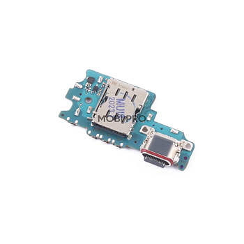 Шлейф для Samsung Galaxy S21 FE (G990B/EU version) плата на системный разъем/разъем SIM/микрофон - Премиум