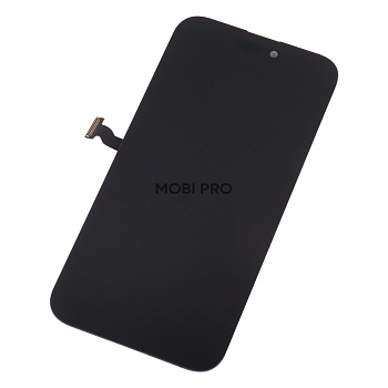 Дисплей для iPhone 14 Pro Max (A2895) в сборе с тачскрином Черный - (Soft OLED, Full HD, 120 Гц) (площадка под IC)