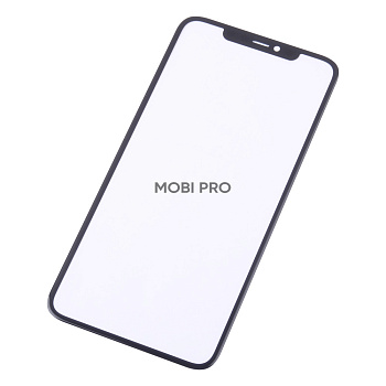 Стекло для переклейки iPhone 11 Pro Max в сборе с OCA пленкой Черный - OR (Mitsubishi)