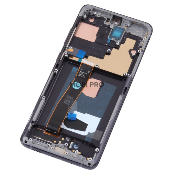 Дисплей для Samsung Galaxy S20 Ultra (G988B) модуль с рамкой Черный - (Soft OLED, 120 Гц) (Full Size)