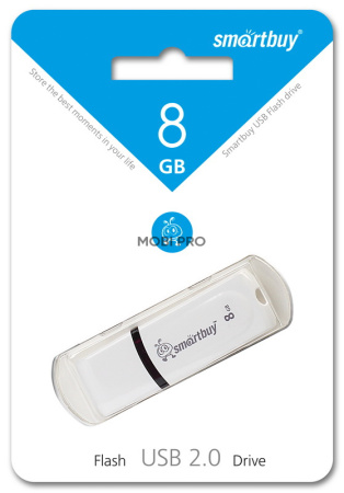 USB-флеш (USB 2.0) 8GB Smartbuy Paean Белый